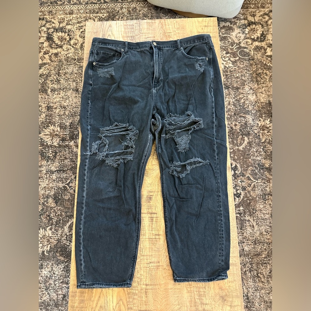 Women’s Distressed Gray Jeans